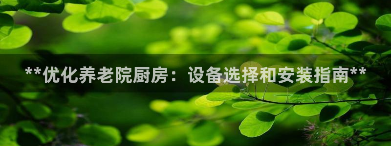 尊龙凯时怎么注销账号：**优化养老院厨房：设备选择和安装指南