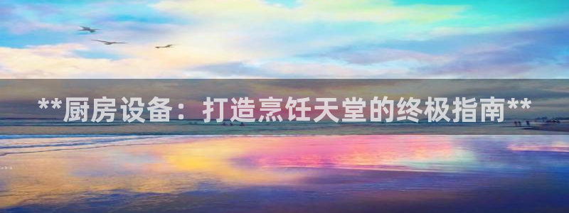 尊龙凯时注册入口：**厨房设备：打造烹饪天堂的终极指南**