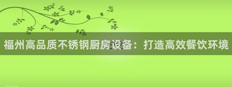 尊龙凯时平台怎么样：福州高品质不锈钢厨房设备：打造高效餐饮环