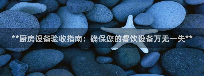 尊龙凯时网站不让提款：**厨房设备验收指南：确保您的餐饮设备