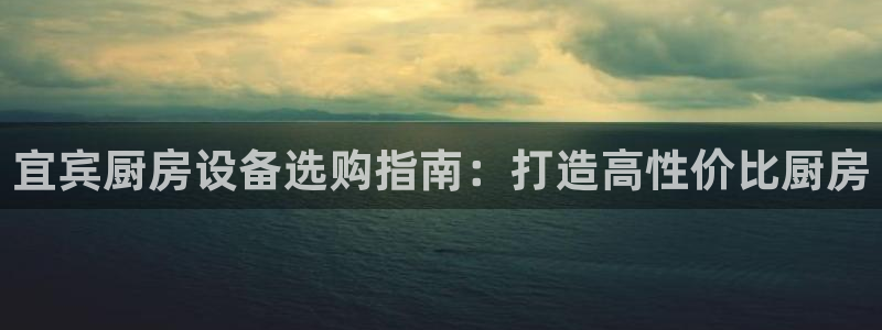 尊龙凯时公司官网：宜宾厨房设备选购指南：打造高性价比厨房