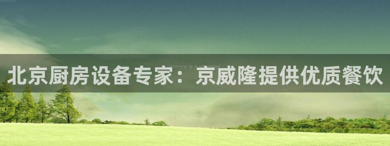 尊龙凯时集团：北京厨房设备专家：京威隆提供优质餐饮