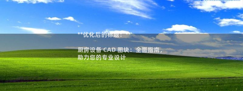 尊龙凯时是直营吗：**优化后的标题：**

厨房设备 CAD
