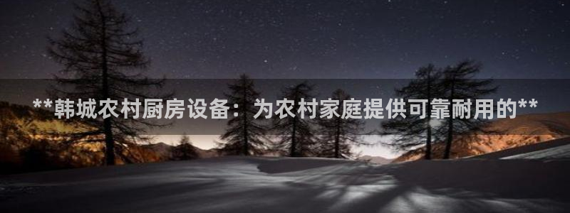 尊龙凯时城娱乐：**韩城农村厨房设备：为农村家庭提供可靠耐用